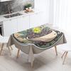 Abstract Art Food Illustration Tablecloth Oil-proof Tablecloth Waterproof Picnic Fabric Nordic Home Decoration