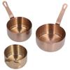 3pcs Sauce Cups Stainless Steel Sauce Dish with Handle for for Condiment Ketchup AppetizerRose Gold