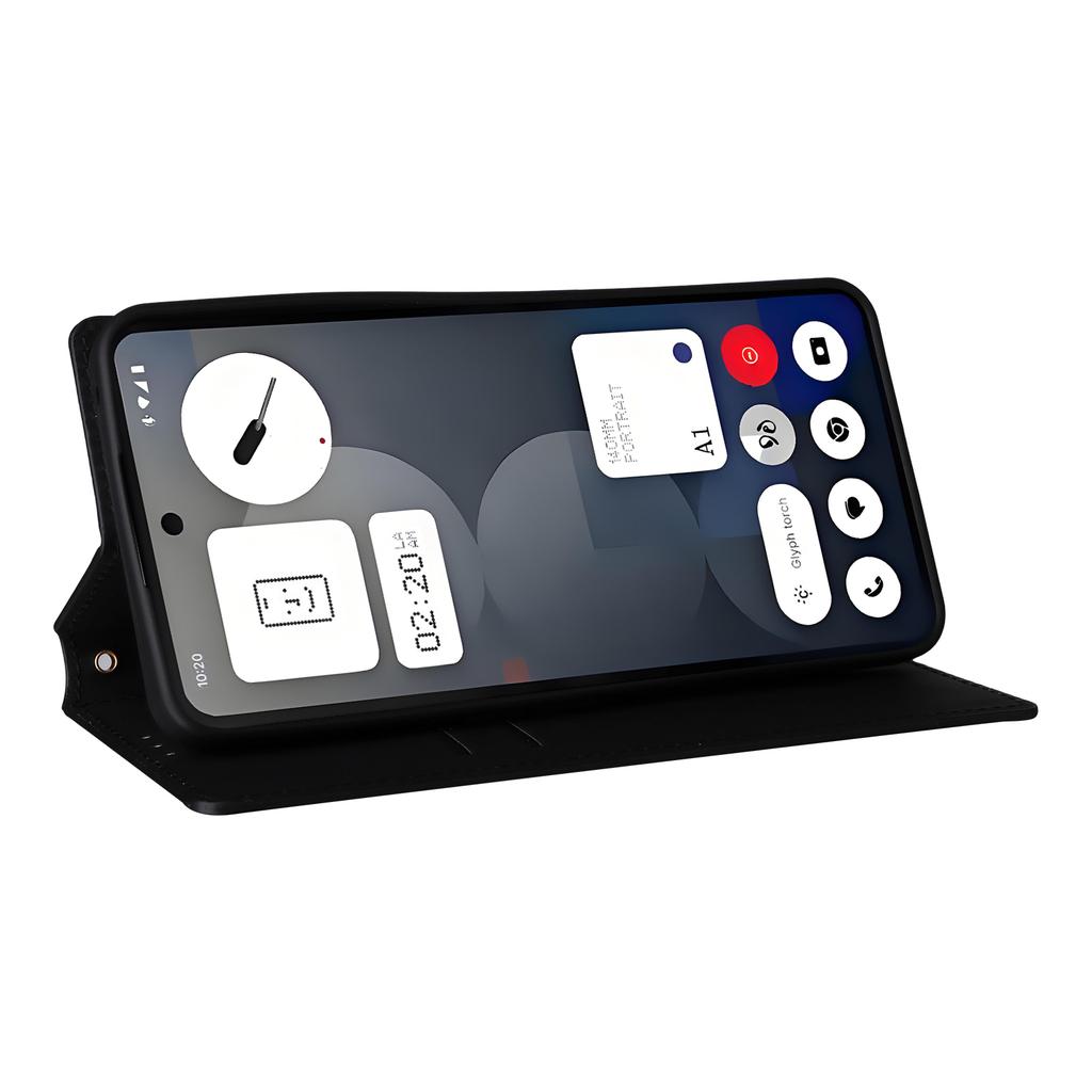 For Nothing Phone (3a) Pro Case Wallet Rhombus Imprinted Leather Phone Cover