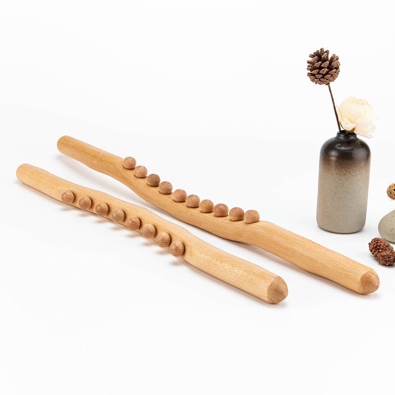 Rolling Pin Universal Back Needle Massage Tendons Beech Wood Scraping Stick Point Treatment Guasha Relax Therapy Tool