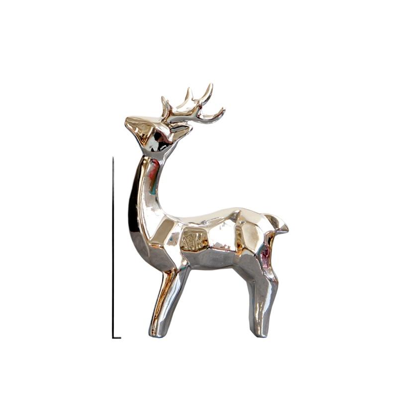 Minimalist ceramic deer reindeer desktop decoration, abstract Nordic style TV cabinet foyer Christmas decoration