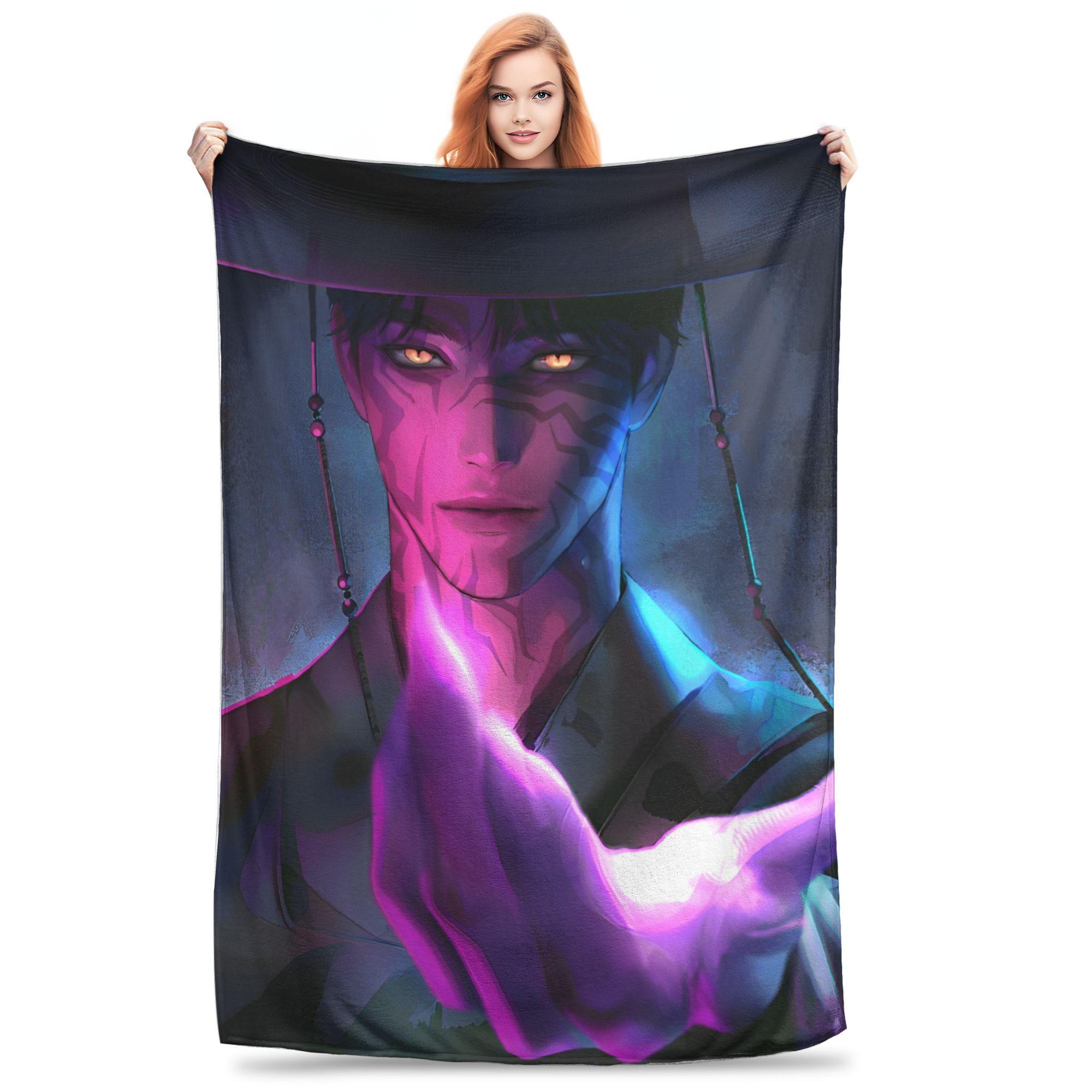 

Super Soft BlanketGirls Boys Picnic KPop Demon Hunters Anime Bedding Throws Flannel Bedspread For Living Room Sofa Bed Cover 30x40in
