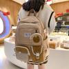 Backpack Nylon Student Girl School Bag With Laptop Pocket For Casual Daily Wear