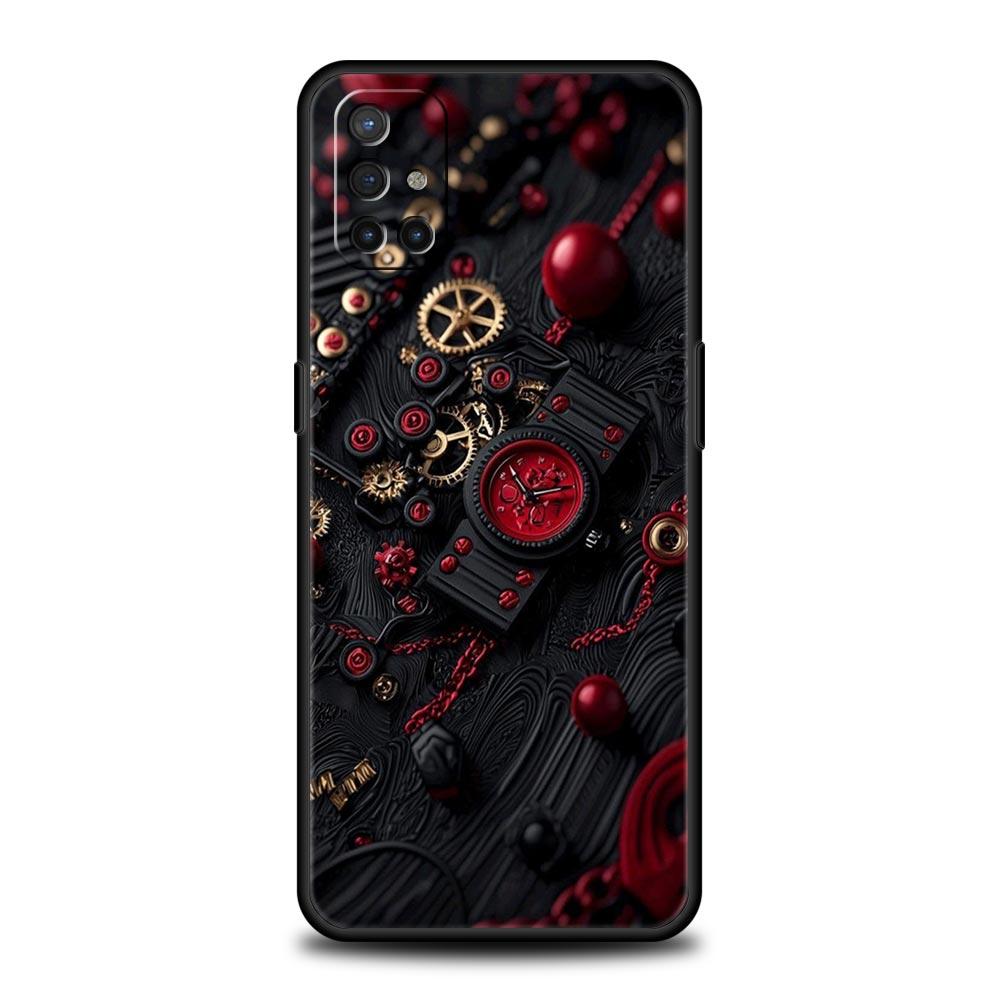 Mechanical Gear Pattern Phone Case For Oneplus 13R 13 12R 11 10T 10R Nord N100 N200 N10 10 9 9R 9RT CE 3 2 Z Pro Soft TPU Cover