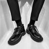 Autumn Casual Leather Shoes Big Head Shoes British Shoes Black Small Leather Shoes Light Mouth Shoes