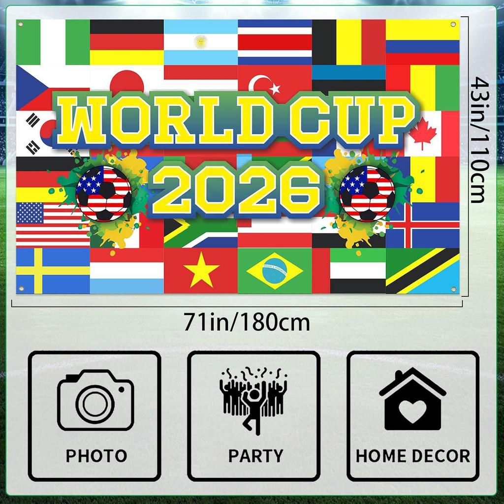 2026 World Cup Football Fan Flags and Decorations Cloth QZB2653