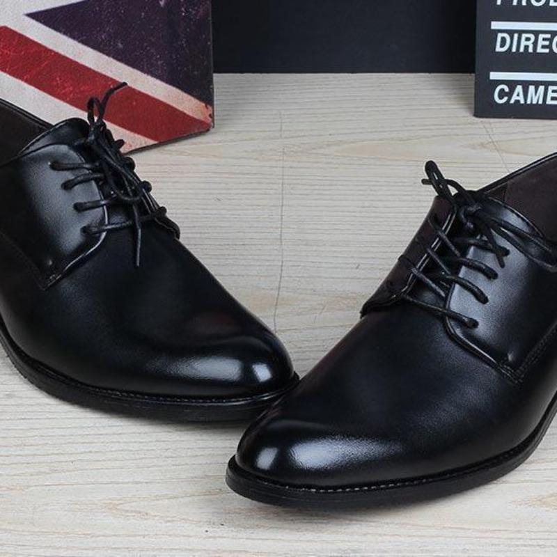 Leather Cowhide Men's Business Leather Shoes Men's British Lace-Up Men's Shoes Fashion Versatile Dress Shoes Tide