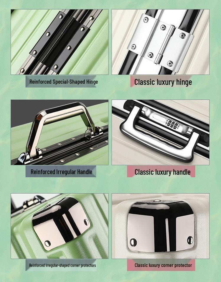 Large Capacity Silent Trolley Case with Combination Lock - Explosion-Proof Carry-On for College Students and Travel