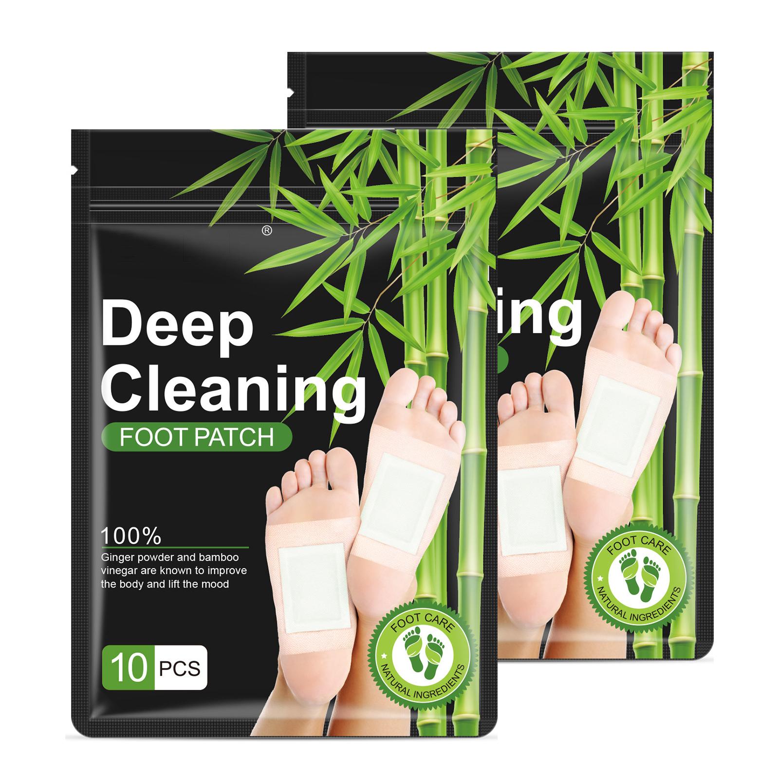 

Глибоко очищаючий патч для ніг. Подушечки для ніг з натуральним бамбуковим оцтом і імбирним порошком 20pc