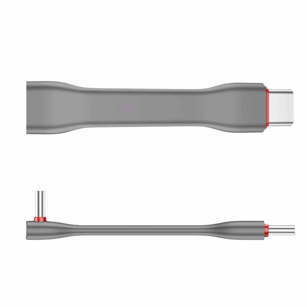 

90° Angled USB Cable C to C Full Function 20Gbps USB C Cable 7.5cm High Speed 3A Charging Cable for iPhone 15/16 сірий