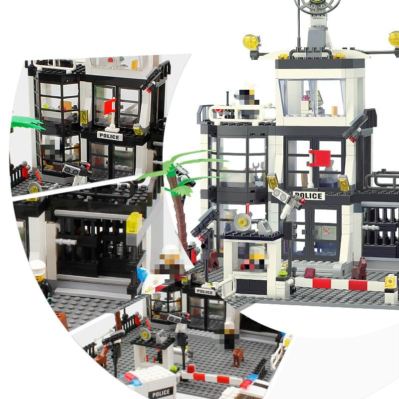 Полицейский участок KAZI 6725 Игрушечные городские строительные блоки DIY Тюремные — фото 5