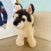 Niedlicher Simulationshund Husky Puppe Plüschtier Puppe Welpe Stoffpuppe Geburtstagsgeschenk Hochzeit