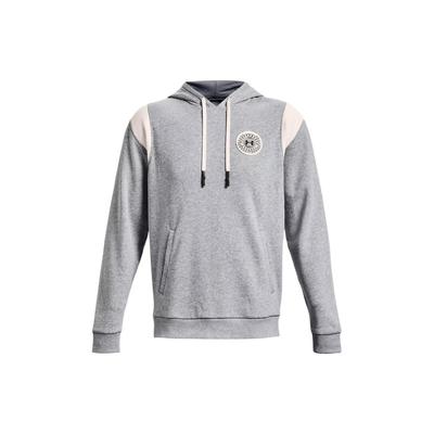 Muster Logo Kordelzug Kapuzen-Fleece-Sweatshirt Herren Sweatshirt Grau 1373829-035