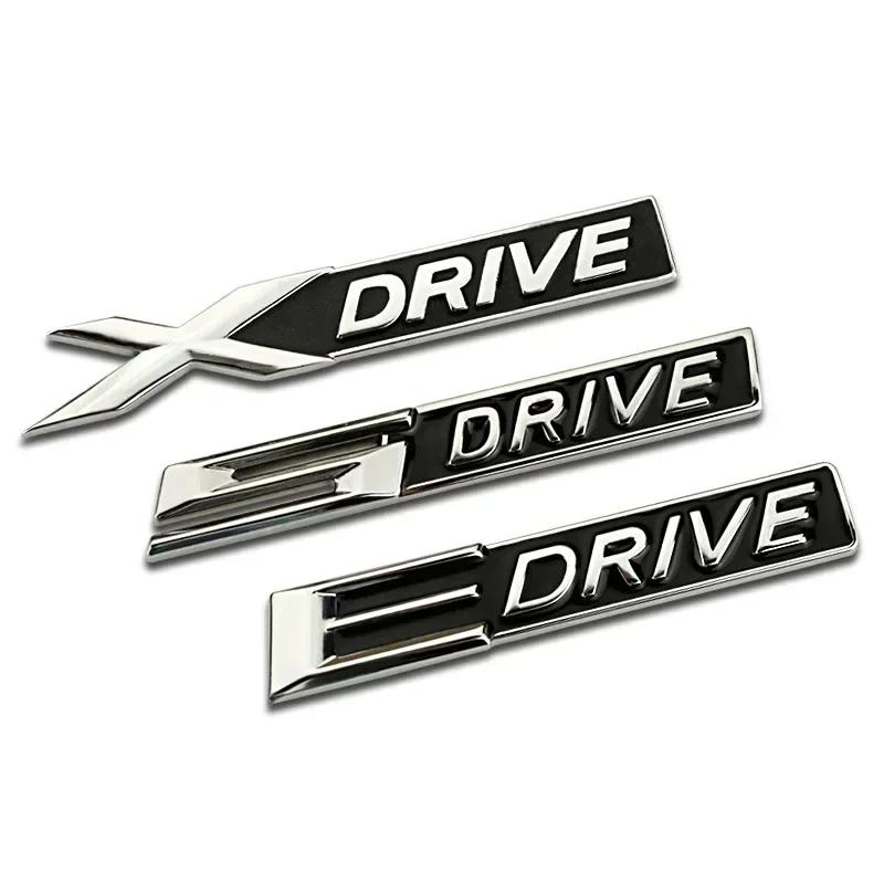 3D Metal XDRIVE SDRIVE EDRIVE Letters Car Rear Trunk Fender Emblem Badge Sticker For BMW E46 E39 E60 E90 F10 F30 E36 X3 X6 X5 X7