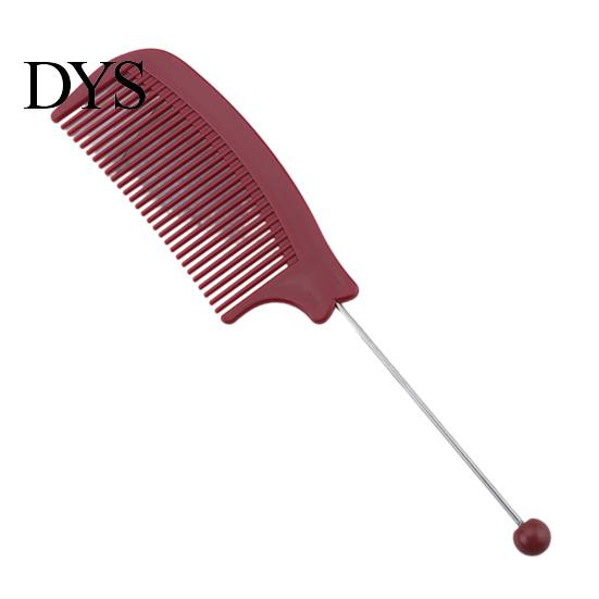 Hair Styling Comb DIY Beaded Comb, Fine Teeth Rat Tail Customizable with Blank Bar, Plastic Detangling for Men Women Stylist