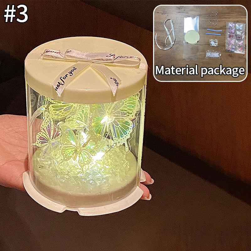 Diy Flower Lamp Ornament Table Lamp Decoraitons Handmade Crafts Gifts Desk Accessories Mother'S Day Children'S Day Gifts