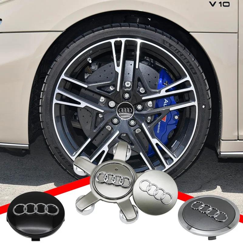For Audi B5 4Pcs 135MM Car Hub Caps 4F0601165N For Audi A4 A5 A6 A7 Q3 Q5 A3 S5 Accessories Auto Wheel Center Cap Hubcap Rim Covers Styling