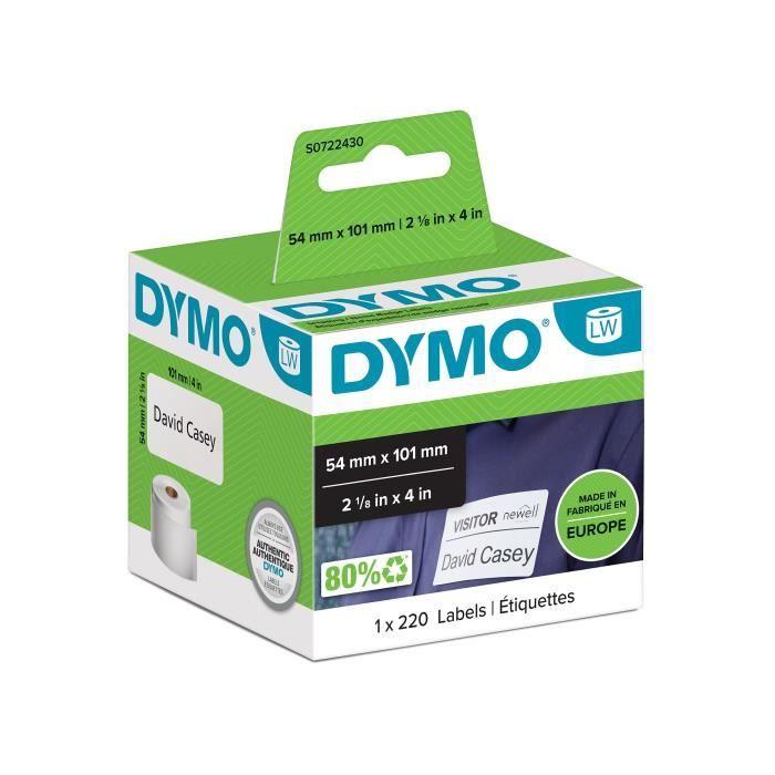 Etiquettes d'expédition/badge DYMO LabelWriter 54mm x 101mm - Boite de 220 étiquettes