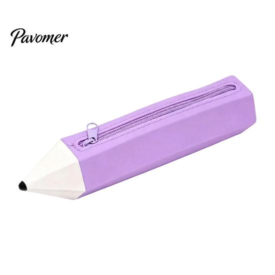 Multipurpose Storage Bag Students Silicone Pencil Case with Zipper, Waterproof Shaped School Stationery Pouch, Large Organizer for Pens, Erasers,