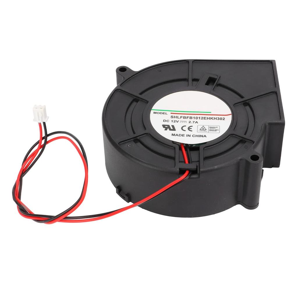 Cooling Blower Fan, DC12V 2.7A Blower Fan 4500RPM 37.39CFM Brushless Cooling Fan with 2 Ball Bearings DC Centrifugal Fan for Mini Radiator, for