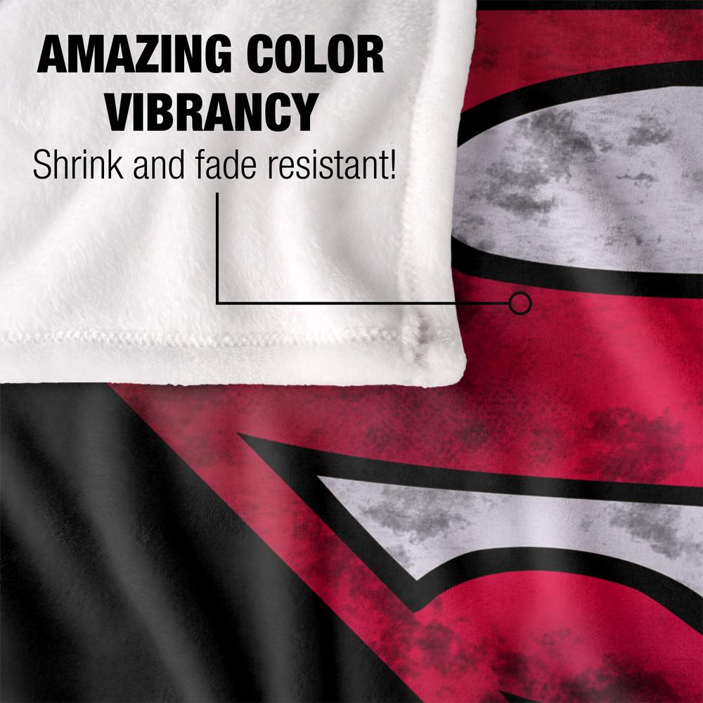 Superman War Torn Silky Shield Supersoft Blanket