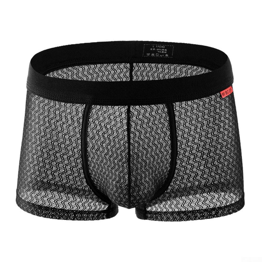 Middle Elasticity Men Underwear Middle Waist Nylon Panties