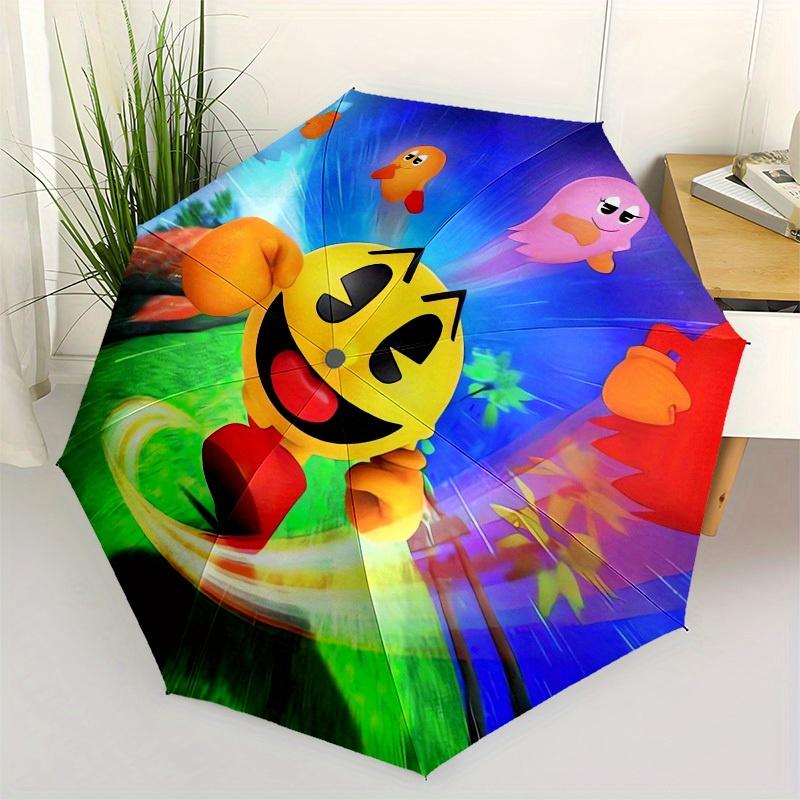 1pc Pac-Man Themed High-quality Umbrella,Automatic Opening and Closing Umbrella,Multi-functional Umbrella G0811253