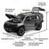 1:24 Rezvani Vengeance Toy Model Off-road Cars Alloy Diecast Shock Absorption Doors Opened Sound Light for Boys Educational Toys