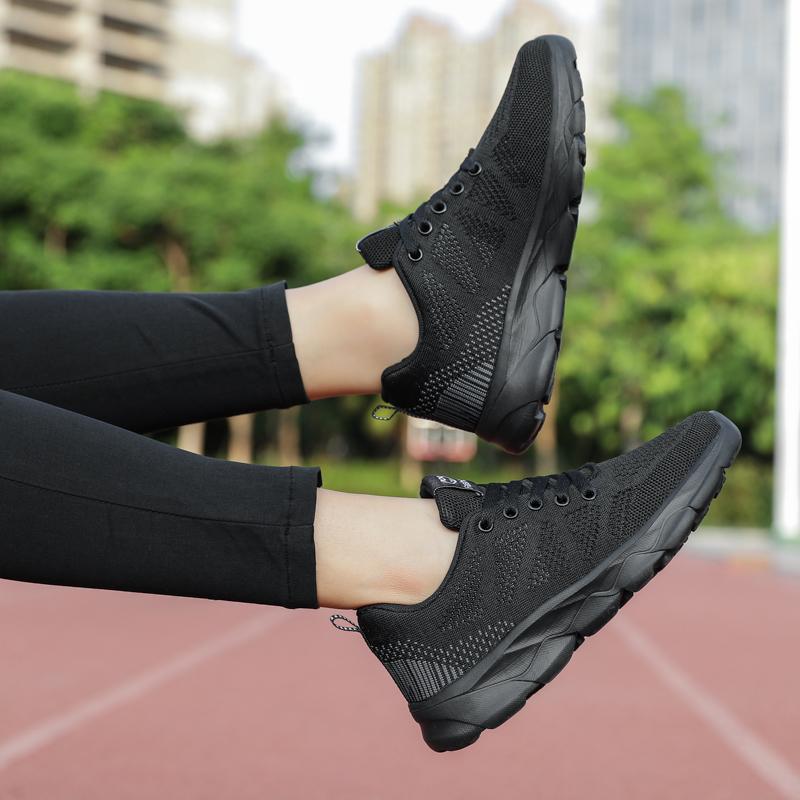 35-42 Spring/autumn Women's Flying Woven Breathable Super Light Stuffed Sports Shoes Large Size Ultra -light Stool Women's Sports Shoes