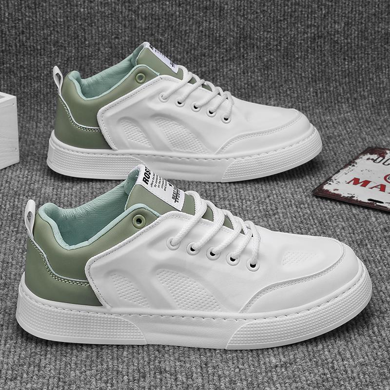 Jungen Skateboardschuhe Weiß Lässig Bequem Sportschuhe Neu Leicht und Dicksohlige Walking Herren Tennisschuhe
