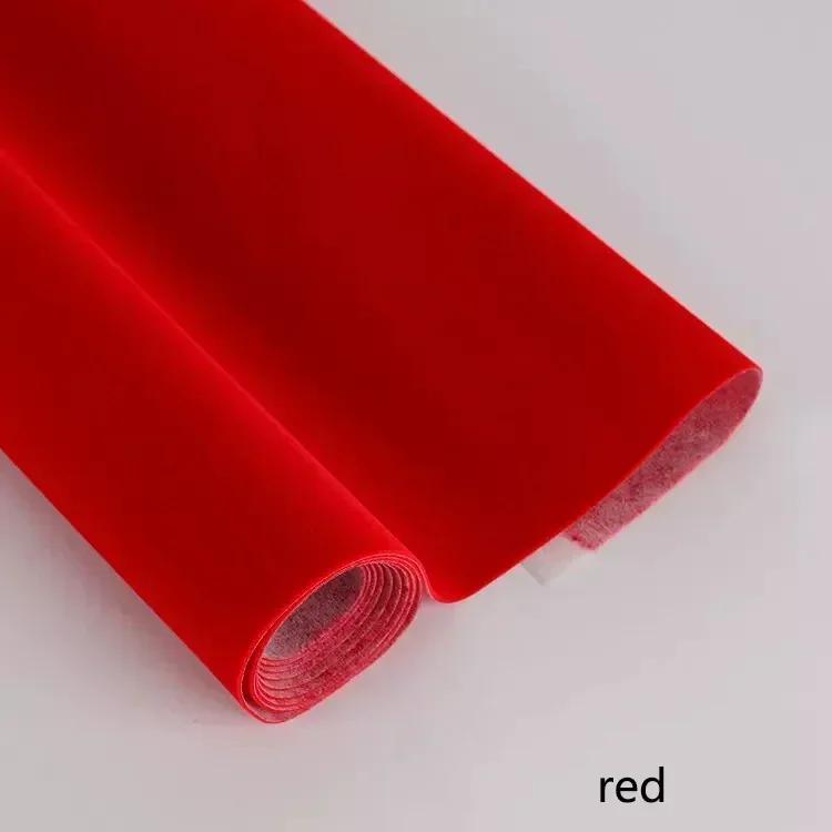 45/90*145cm 1.2mm Thick Self-adhesive Velvet Fabric Automotive Interior Furniture Decoration Scratch Resistant Plush Fabrics