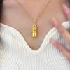 Vergoldete Halskette: Starker Farberhalt, Pixiu Vajra Design, Diamantanhänger, Stapelbare Luxus-Schlüsselbeinkette, Wei Xue-inspirierter Stil