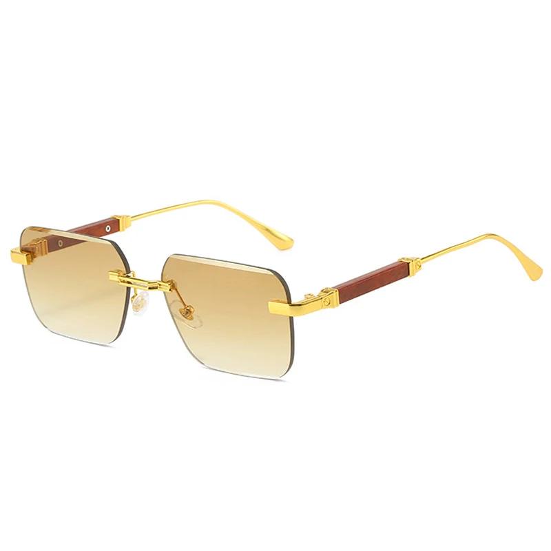 

SHAUNA, квадратные женские солнцезащитные очки в стиле ретро, ​​модные прозрачные очки без оправы с океаническими градиентными линзами, мужские солнцезащитные очки в стиле панк UV400