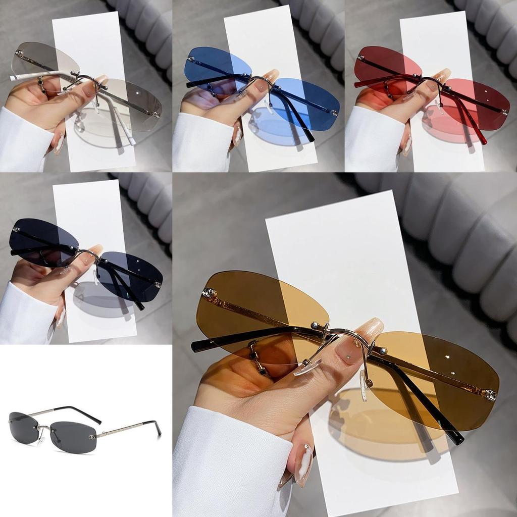 Y2k Blue Square Sunglasses With Uv400 Protection For Fashion Streetwear