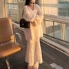 Autumn V-Neck Loose Lazy Style Faux Fur Coat Women's New Purple French Style Fashion Korean Top