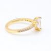 Goldener Glänzender Doppelherzring - Eleganter Modischer Herz zu Herz Liebesring, Perfektes Muttertagsgeschenk