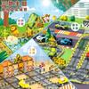 Novel Magnetic Building Blocks And Strong Magnetic Electric Rail Cars; Color Window Series Splicing Gift Toys For Urban Traffic