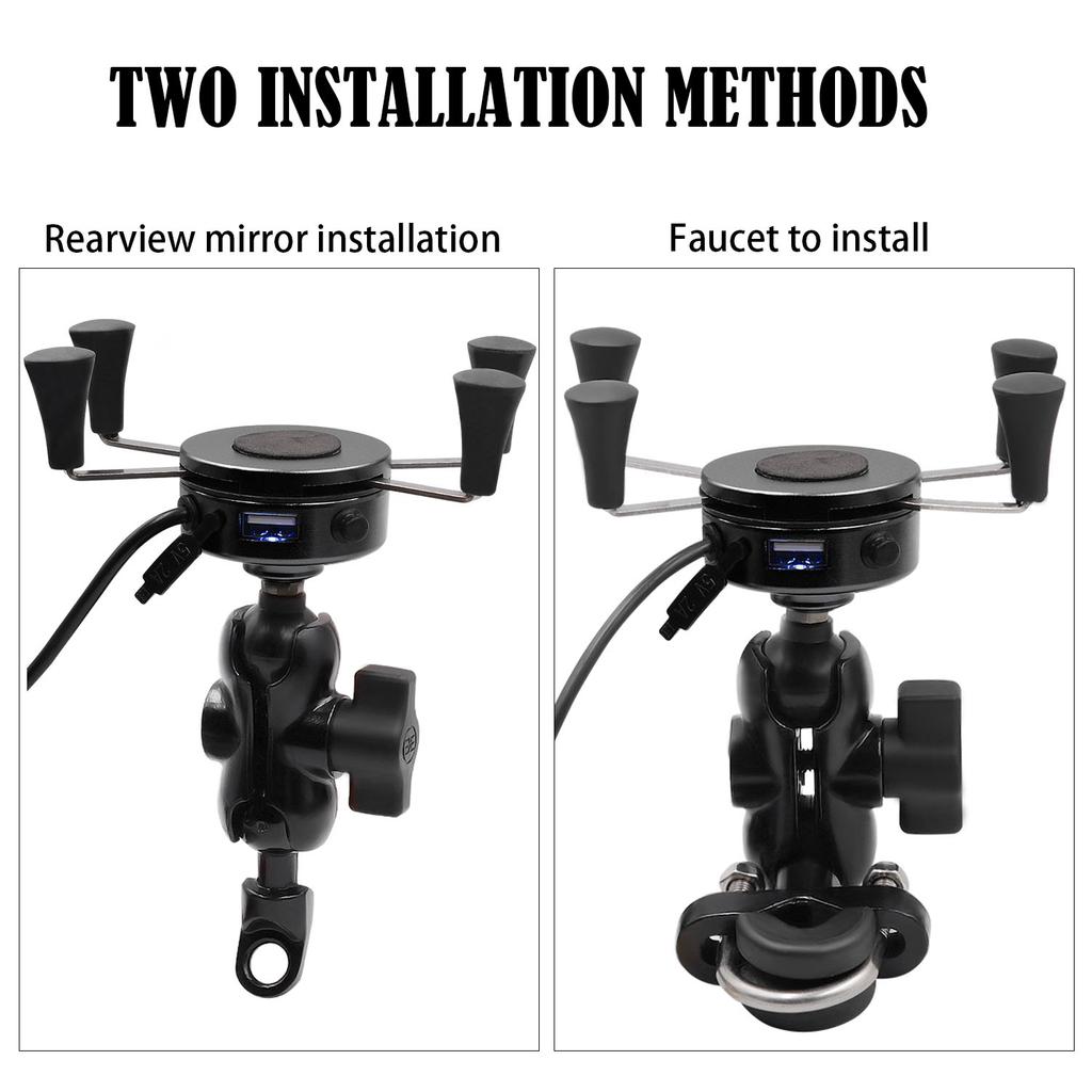 Držák mobilního telefonu na motocykl slitina hliníku 3,5-6 palců držák telefonu do auta držák na řídítka