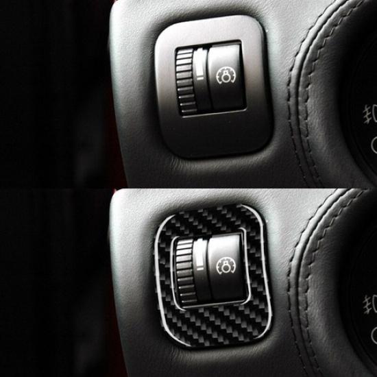 Carbon Fiber Headlight Brightness Adjust Switch Cover For Porsche Cayenne 03-10