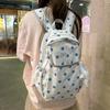 Schoolbag Korean new niche polka dot backpack travel high value college student schoolbag simple foreign lightweight backpack