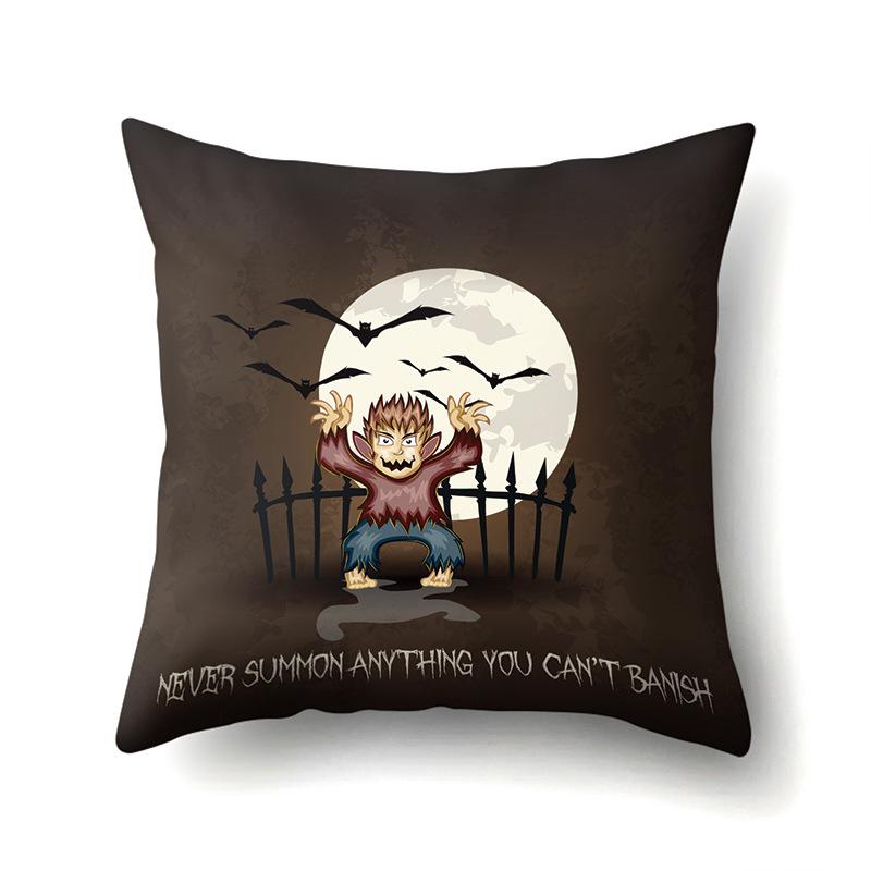 Halloween Polyester Kissenbezug Auto Lendenkissen Kürbis Sofa Kissenbezug Heim Wohnzimmer Kissenbezug