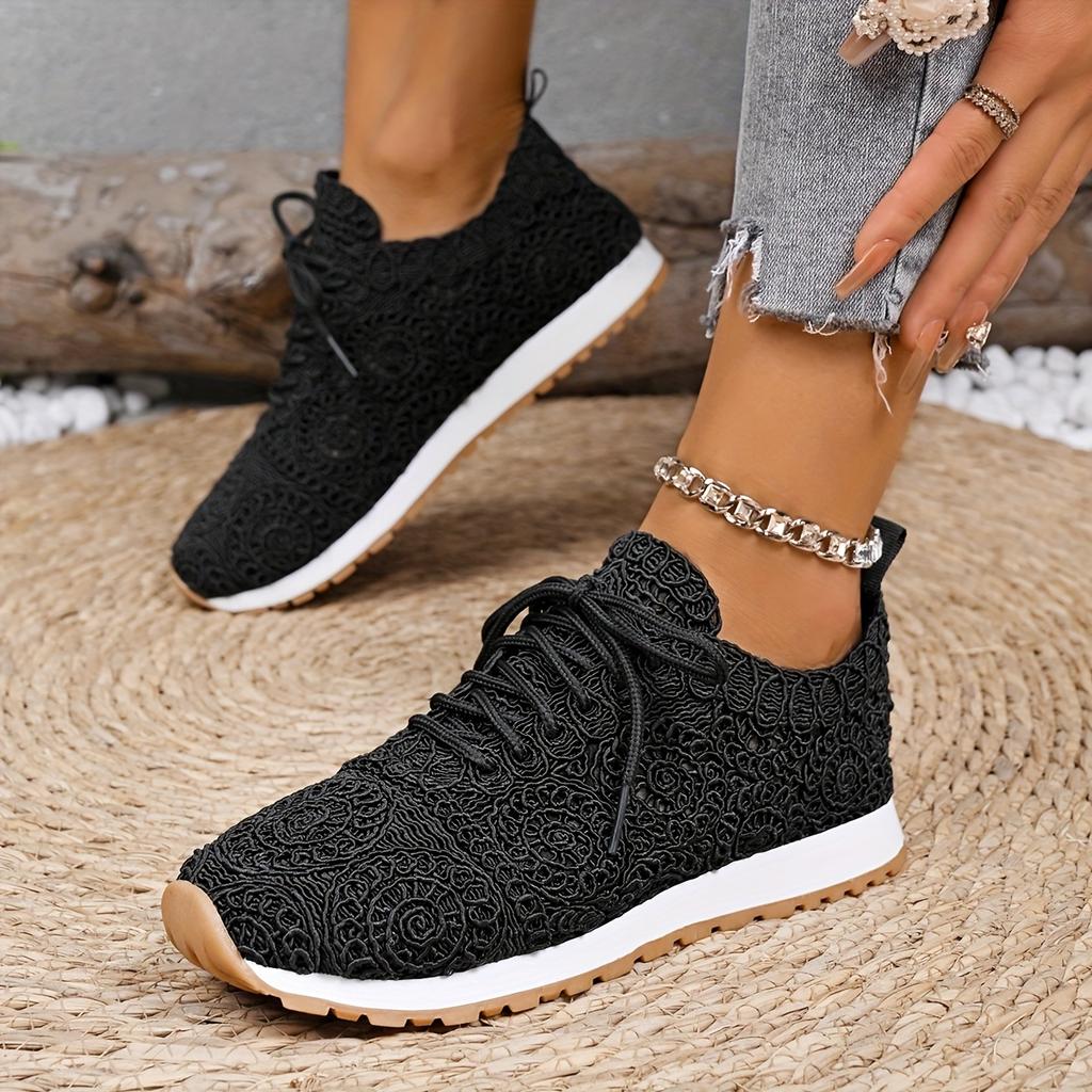 Women's Lightweight Running Shoes, Lace-up Low-top Sneakers, Casual Shoes