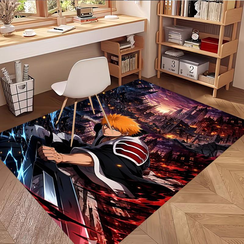 BLEACH Druck Teppich, Waschbarer Boden Teppich, Für Eingangsbereich Wohnheim Waschküche Büro Arbeitszimmer, Heimdeko Geburtstag Weihnachtsgeschenk