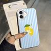 Lemon Cool Stripe Pattern Back Phone Cover Case for iPhone 17 Pro Max XS 15 Plus 14 16 13 Pro Air XR 11 12