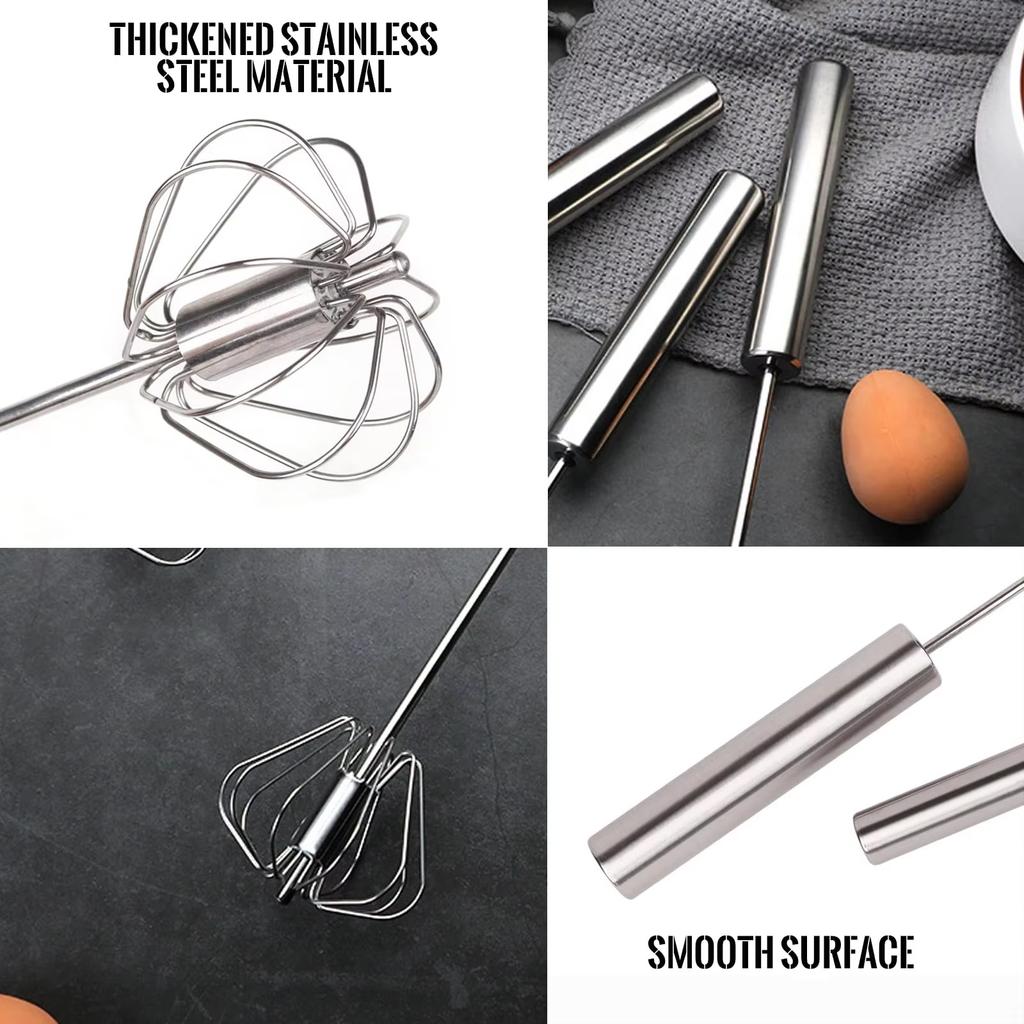 Stainless Steel Semi-Automatic Whisk Hand Press Mixer for Egg Cream