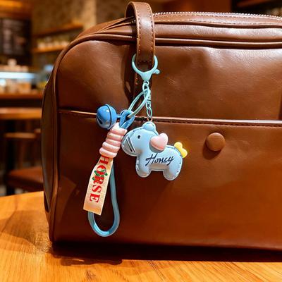 Resin Keychain Horse Design Lightweight Portable Key Chain with Lanyard Minimalist Style