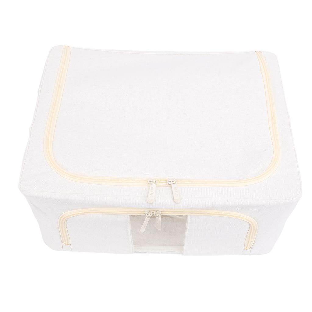 Stoff-Lagerbehälter, Mehrzweck, große Kapazität, faltbar, verdickt, Baumwolle, Leinen, Stahlrahmen, Kleidung