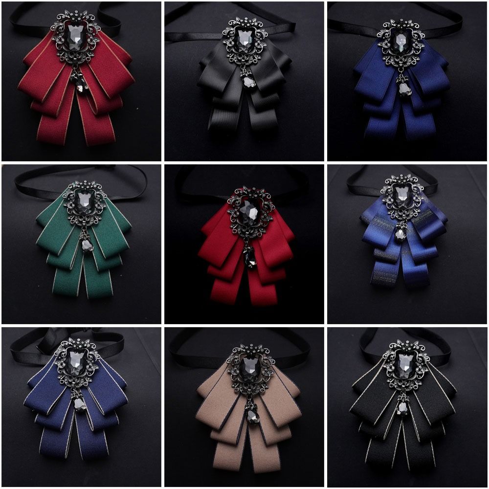 Kristall-Fliege Polyester-Kragen Blumen-Brosche Zubehör Corsage-Nadel Blusen-Dekoration