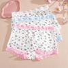 Women's Boxers Panties Cute Blossom Printed Ladies Panties Lace Underwear Seamless Panties Casual Solid Underwear S-XL