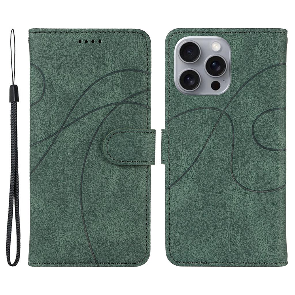 Pro iPhone 16 Pro Max Case Kožený stojánek se vzorem flip krytu telefonu